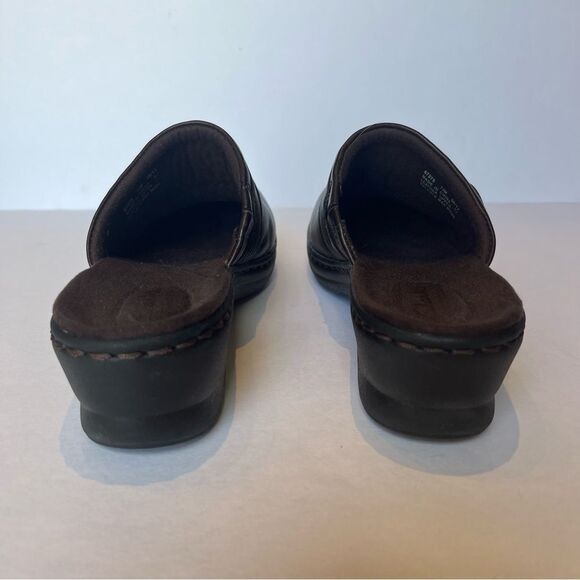 Clarks Bendables Women's Leather Mule Clogs Brown Size 7 1/2M - Picture 5 of 8